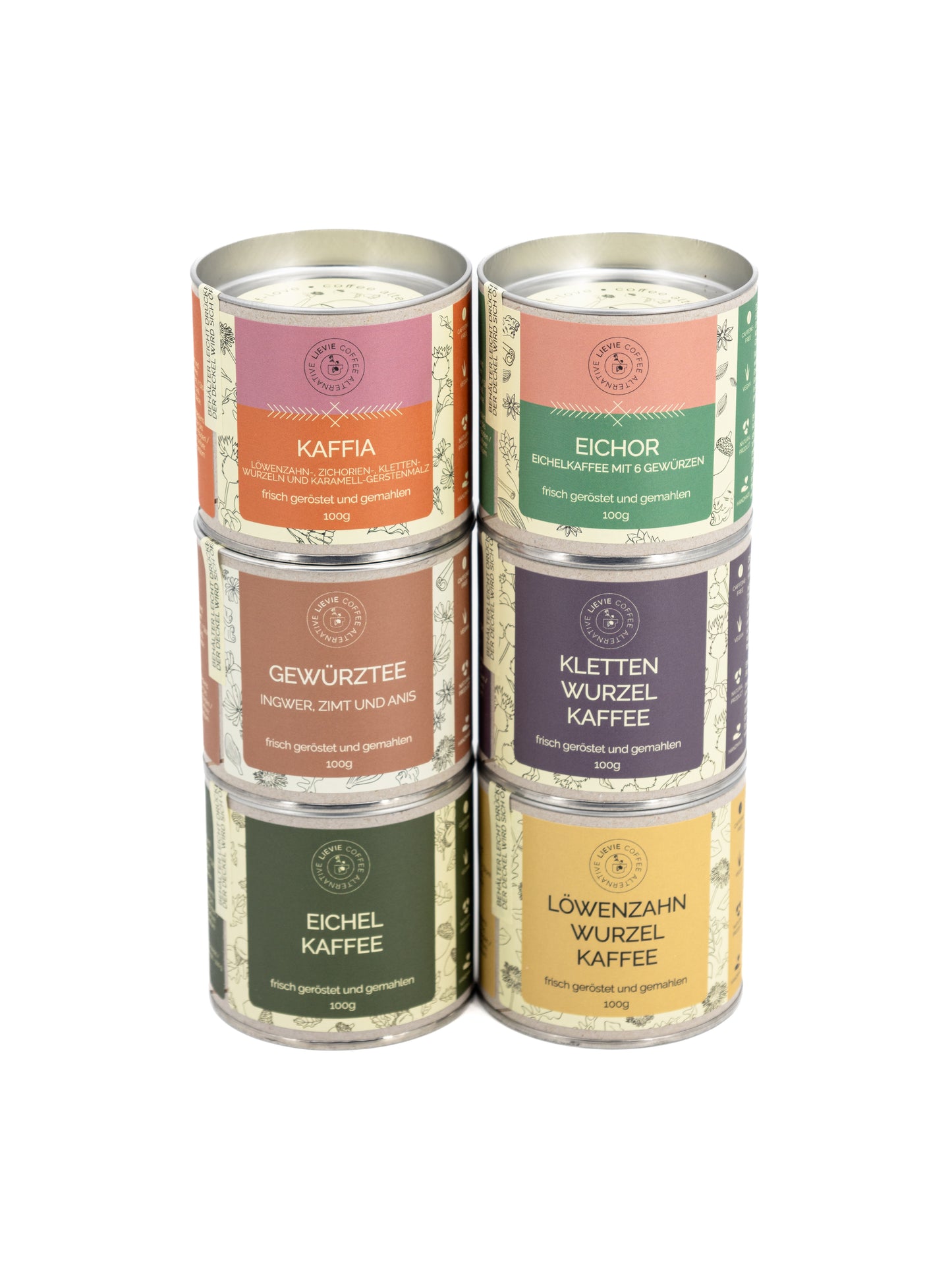 Set aus sechs Kaffeealternativen - 600g