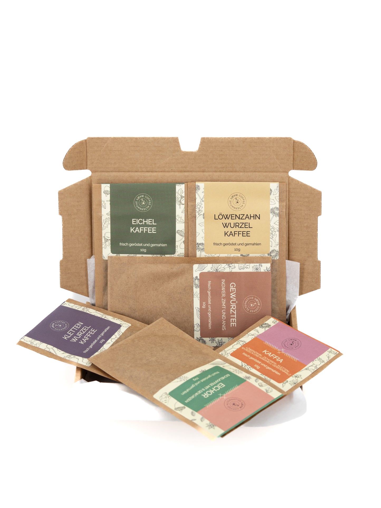 Set aus sechs Kaffeealternativen zum Testen - 60g