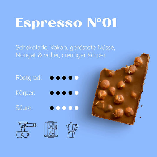 Das Probierpaket – Espresso Edition – N°01, N°05 und House Blend