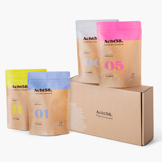 Das Probierpaket -  2 Espresso-Blends und 2 Single-Origin Arabicas