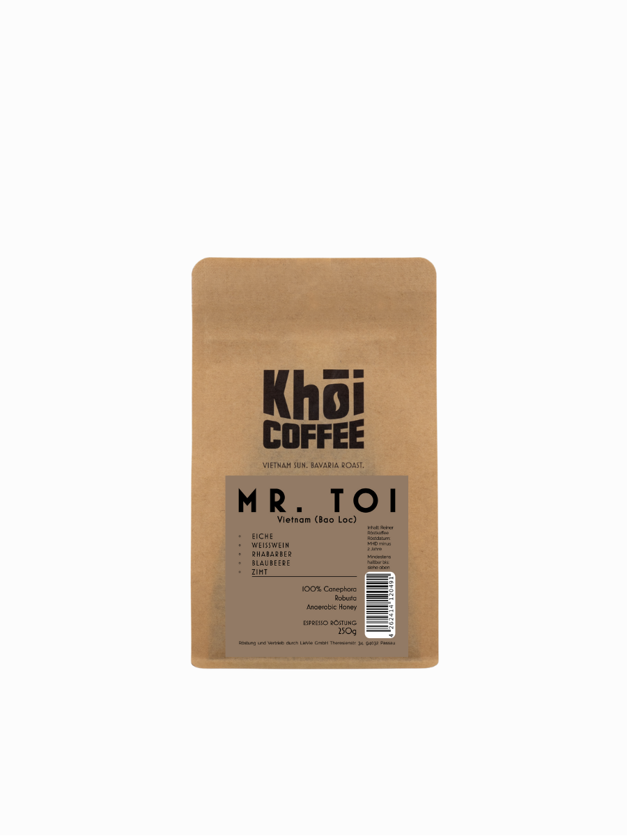 Mr. TOI | Espresso Röstung | 100% Canephora | Ganze Bohne