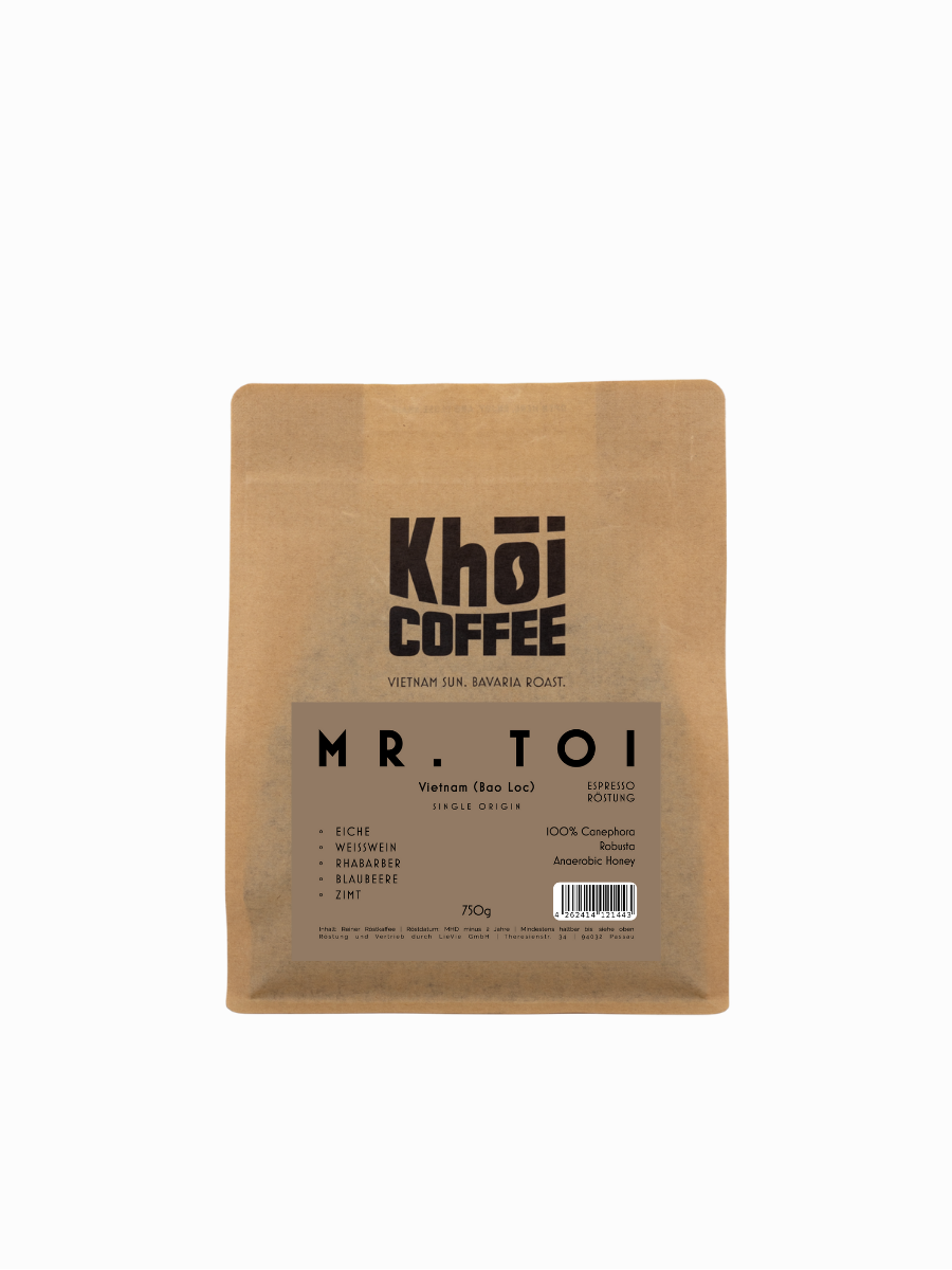 Mr. TOI | Espresso Röstung | 100% Canephora | Ganze Bohne