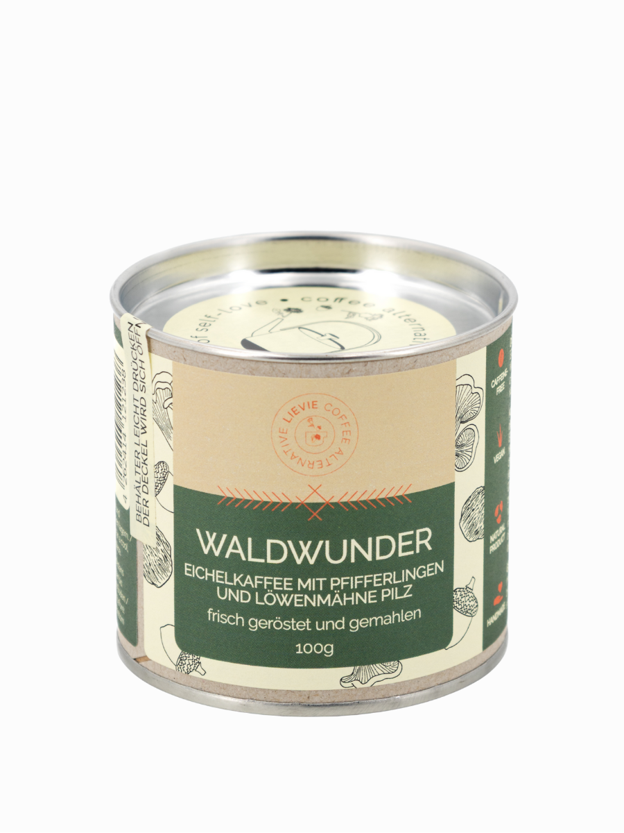 WALDWUNDER: Eichelkaffee mit Pfifferlingen und Löwenmähne Pilz - 100g