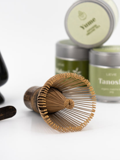 Matcha BESEN (Chasen Dunkler Bambus - 100 Borsten)