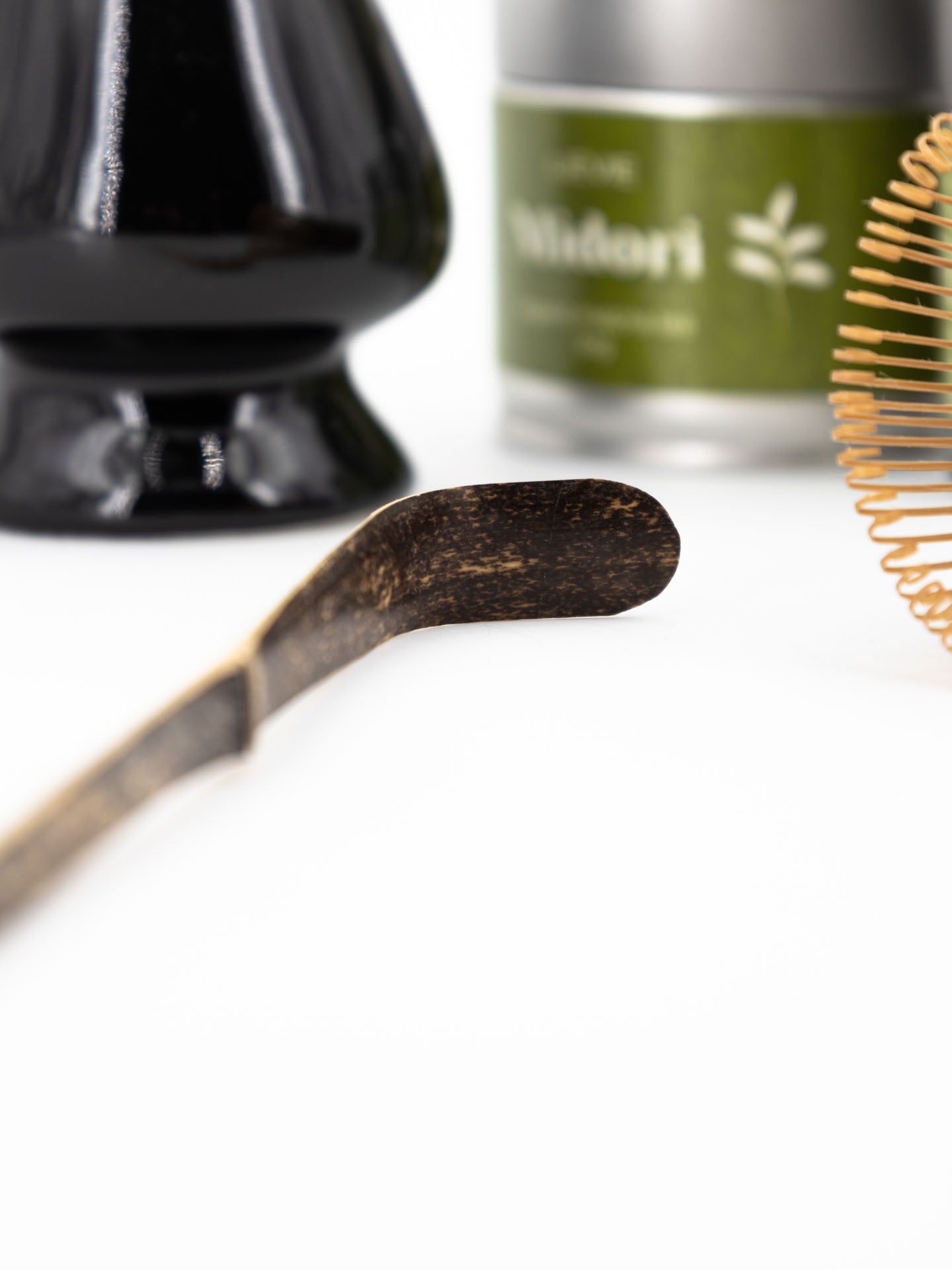 Matcha LÖFFEL (Chashaku) - Dunkler Bambus